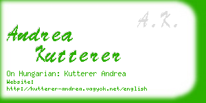 andrea kutterer business card